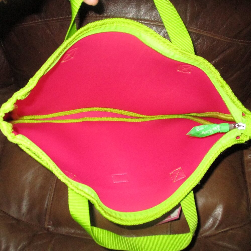 NWT Lilly Pulitzer Patch Day Laptop Computer Briefcase Tote Bag - Picture 3 of 4